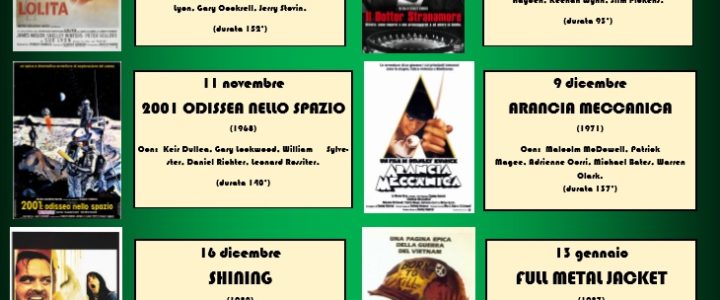 CE406) IL CINEMA DI STANLEY KUBRICK a cura del regista Benedetto PARISI dal 14 ottobre 2016 il venerdì ore 16.00—19.00 CE406) IL CINEMA DI STANLEY KUBRICK a cura del regista Benedetto PARISI dal 14 ottobre 2016 il venerdì ore 16.00—19.00